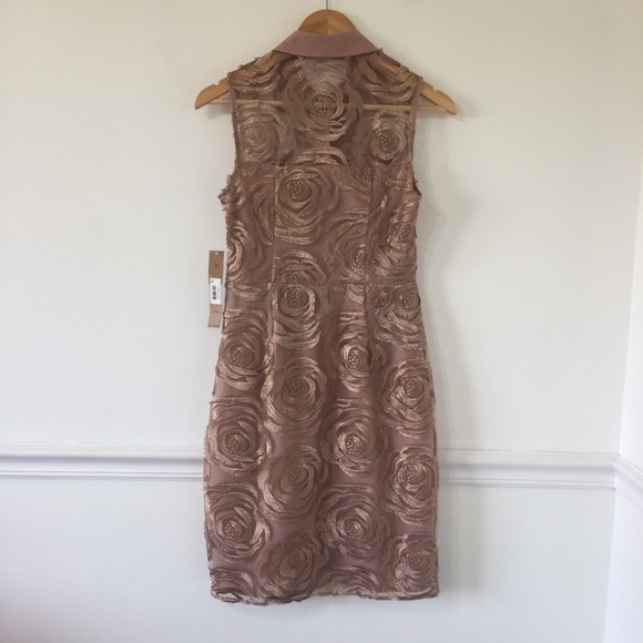 Rachel Roy Metallic Embroidery Sheath Dress - Picture 6 of 7